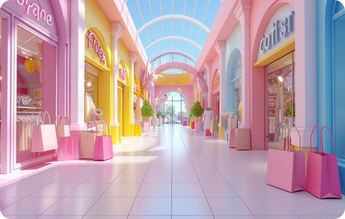 a lot of successful brands inside a store